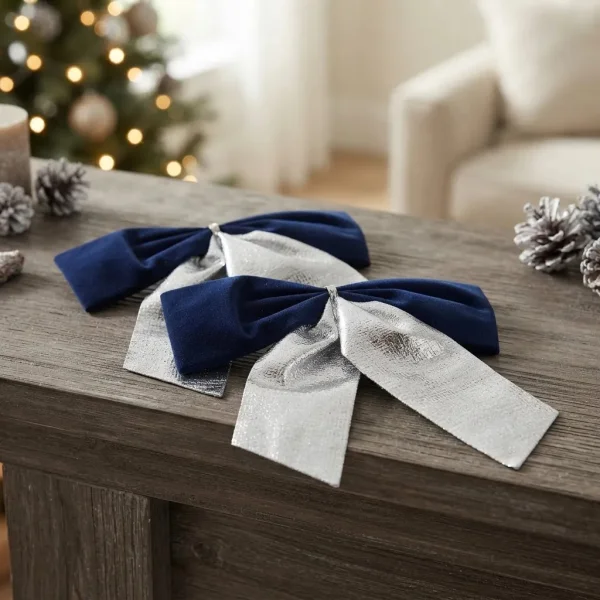 Adorno Colgante Navidad Moño Para Decoración Navideño X2u