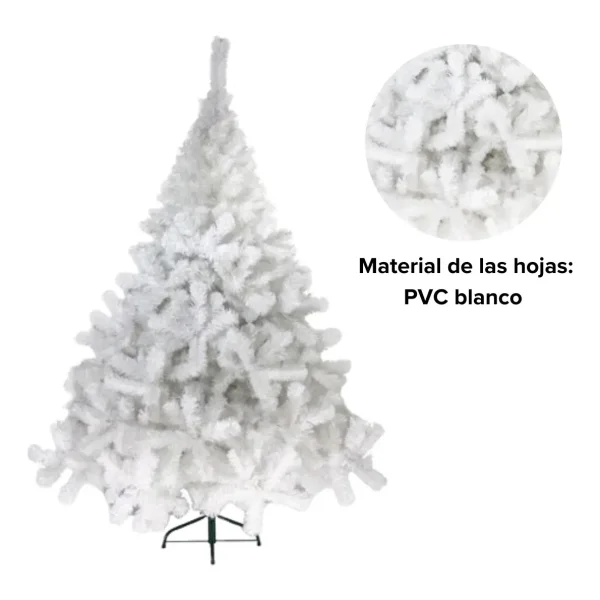Arbol De Navidad Blanco Montañes Deluxe 2,10mts