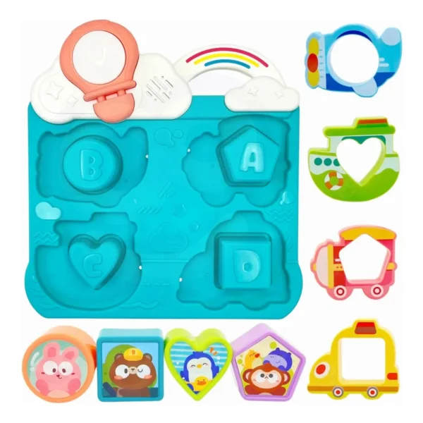 Tablero Interactivo Encastre Bebé Montessori Luz Sonido Rosa