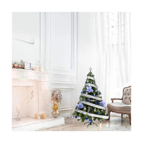 Arbol Navidad Tronador 1,50mts Azul Plata X40 Cybermonday
