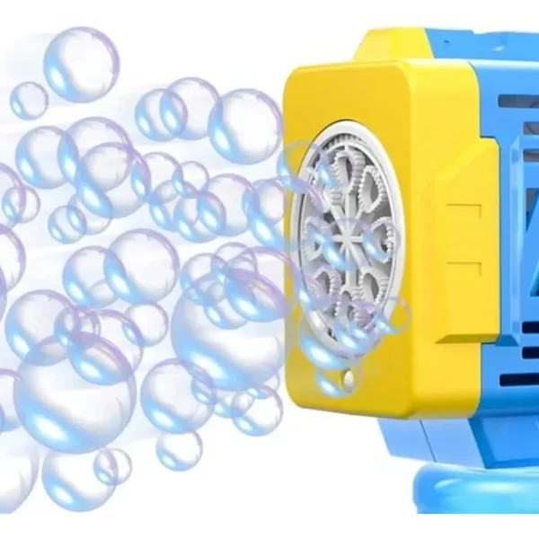 Burbujero Automático Pistola Lanzador Burbujas Luz Led Niños Rojo