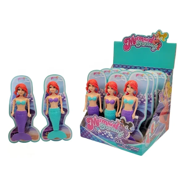 Juguete Para Agua Muñeca Sirena A Cuerda Pileta Tina Mermaid Turquesa