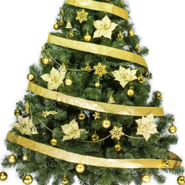 Arbol Navidad Tronador 2,10m + Kit 60 Oro Black Friday Verde