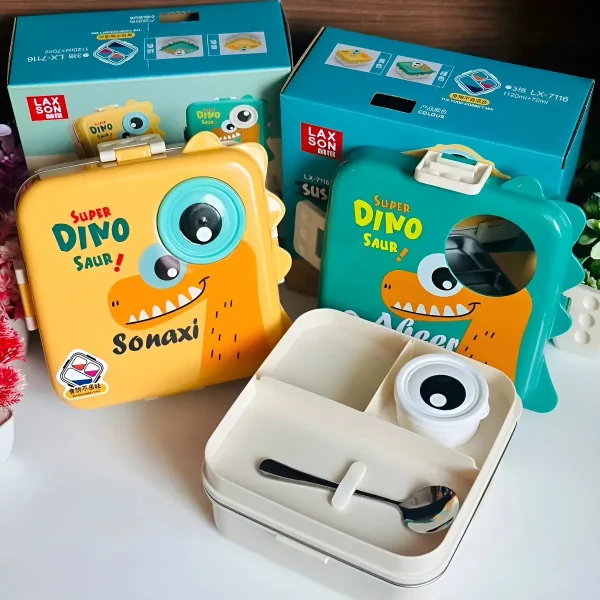 Lunchera Infantil Dinosaurio Escolar Jardin Vianda Infantil Verde