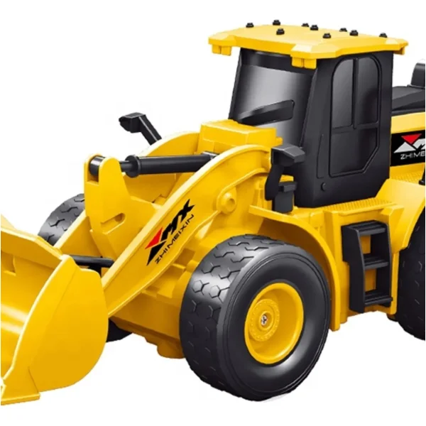 Excavadora Tractor Juguete A Control Remoto Luz Y Sonido Rc Amarillo