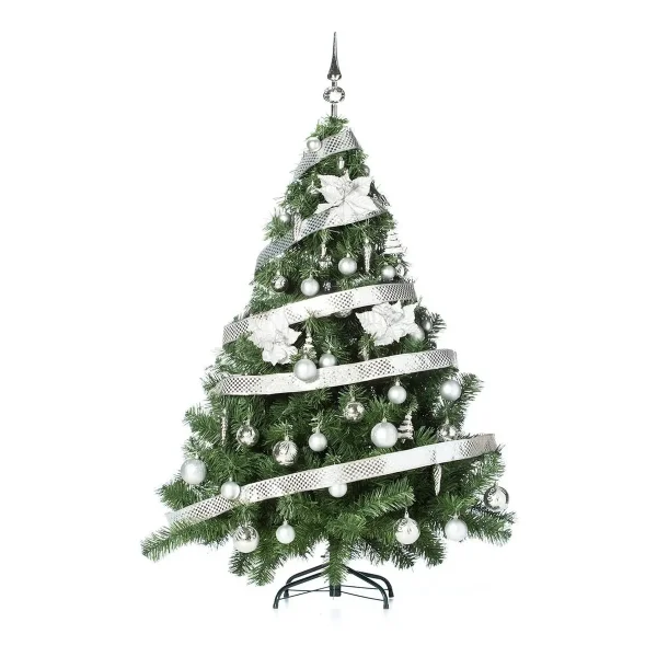 Arbol de Navidad Montañes Deluxe 1.50mts Con Adornos Kit X50