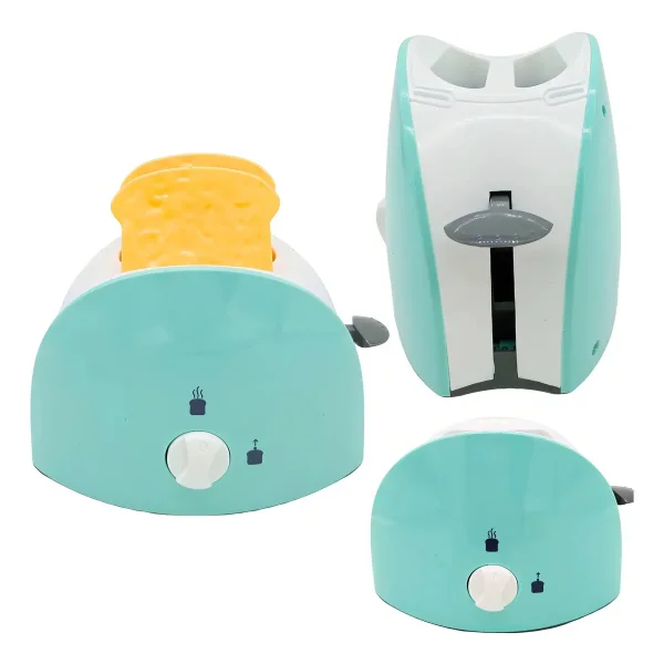 Tostadora De Juguete Con Accesorios Color Agua