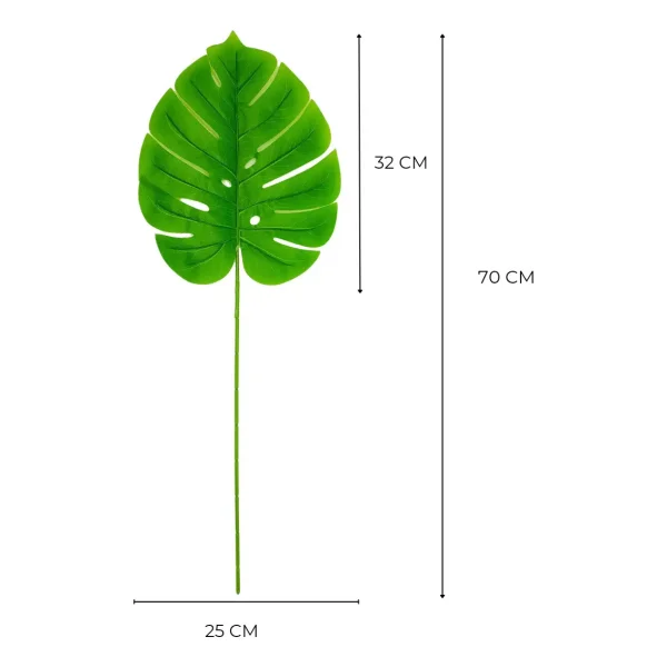 Planta Artificial Hoja Monstera Costilla De Adan X3 Unidades