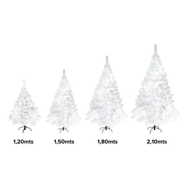 Arbol Navidad Blanco Tronador De Lujo 1.80mts + Kit Rosa Blanco