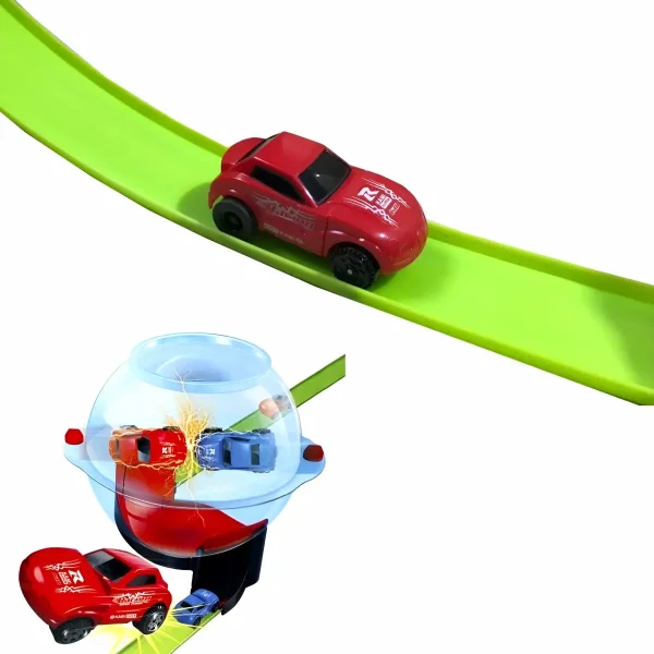 Pista De Autos Vuelta 360 Grados Loop Para Armar Rojo