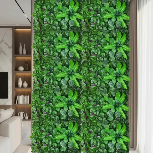 Jardin Vertical Artificial Verde Pack X5 Muro Pared 40x60cm Verde