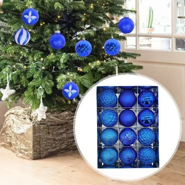 Navidad Adornos Bolas Navideñas Decoradas 6cm X24 Piezas