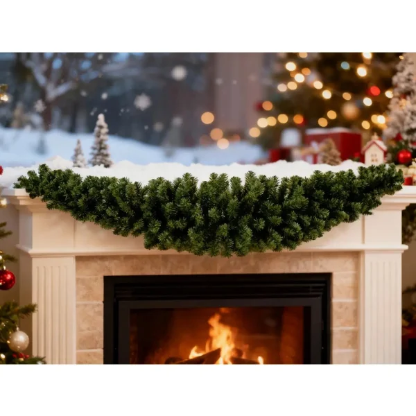 Guirnalda Muerdago Curvo Navidad 2m X30cm Deluxe X2 Unidades Verde Muerdago Curvo