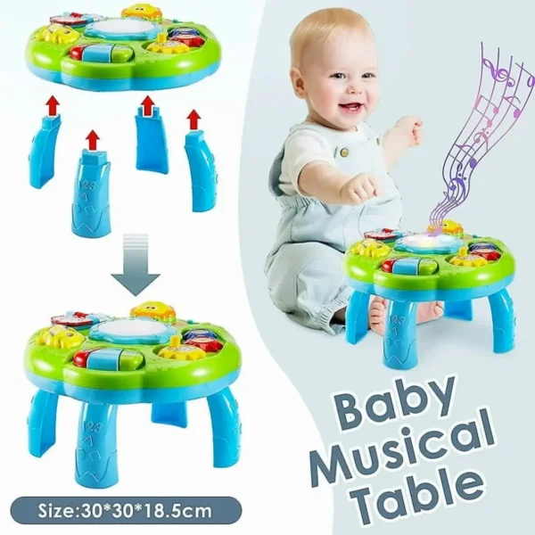 Mesa Didactica Actividades Con Sonido Y Pianito Para Bebe Celeste