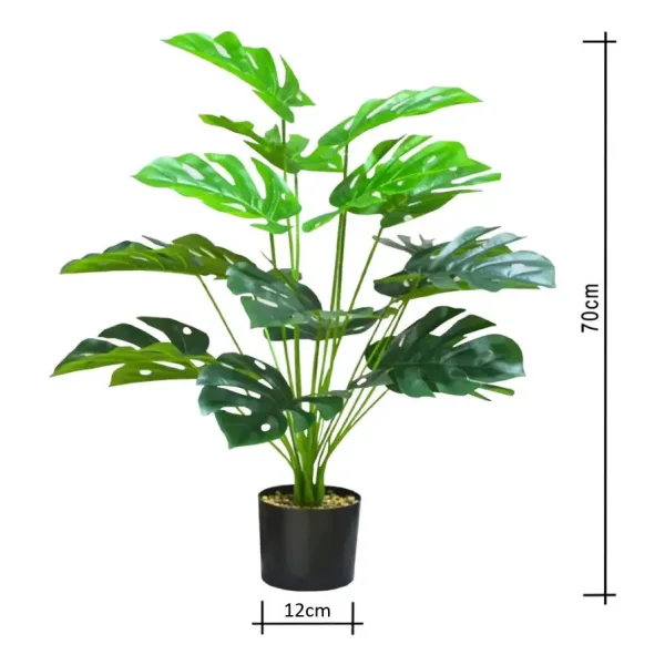 Planta Artificial Con Maceta Monstera 70cm Decoración Hogar Verde
