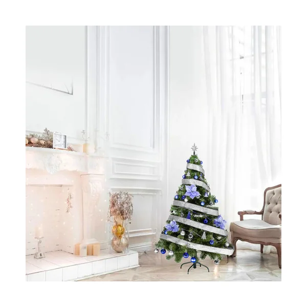 Arbol de Navidad Tronador Verde 1,50mts Azul Plata X40