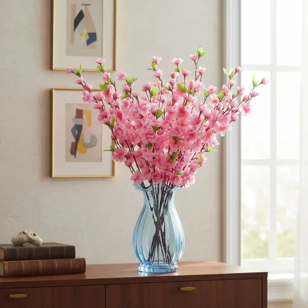 Flores Artificiales Ramo Vara Cerezos Decoracion Pack X4