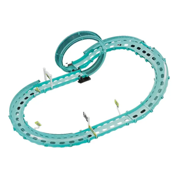 Pista De Autos Rápida Fast Drive Luminosa Brilla Oscuridad Celeste