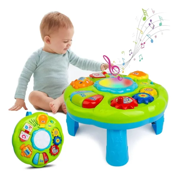 Mesa Didactica Actividades Con Sonido Y Pianito Para Bebe Celeste