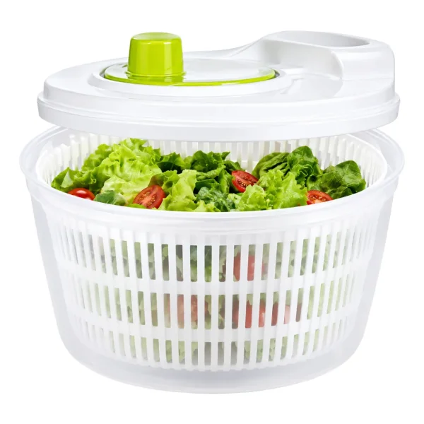 Centrifugador Escurridor Secador Manual Verduras Ensaladas Blanco