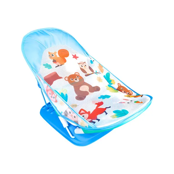 Silla De Baño Mecedora Plegable Bebe Pileta Bañera Color Celeste Mecedora Baño