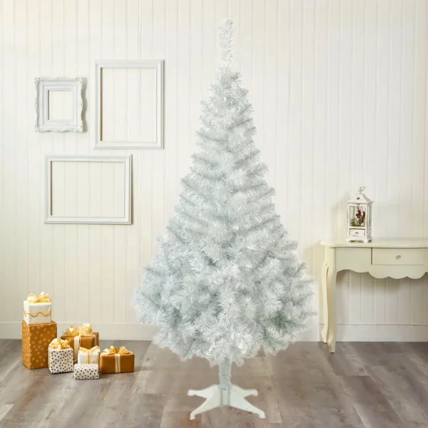 Arbol De Navidad 2mts Canadian Spruce Blanco Plata