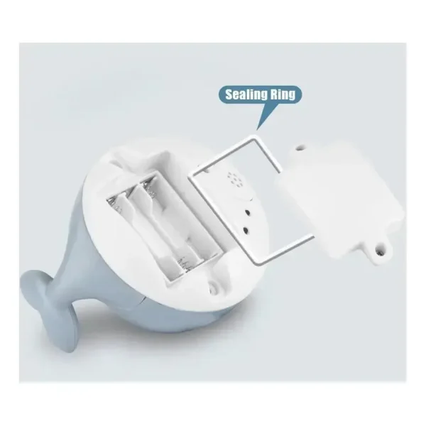 Juguete Baño Bebe Ballena Lanza Agua Luces Led Bañera Tina Blanco