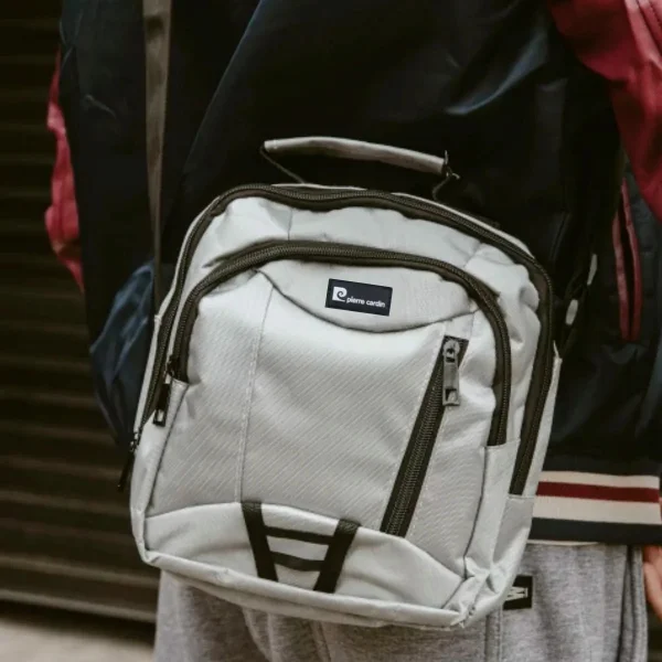 Morral Hombre Bandolera Organizador Bolsito Casual Urbana Negro Lisa