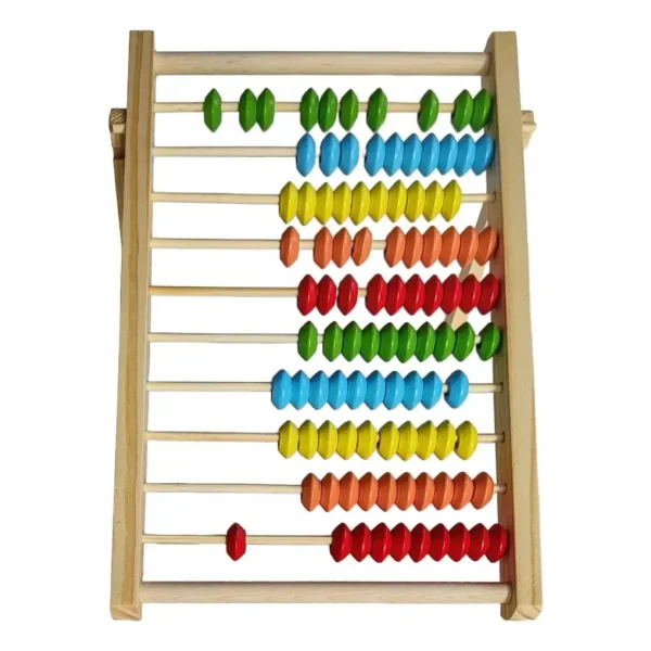 Abaco Madera Juguete Montessori Matematica 100 Fichas Madera