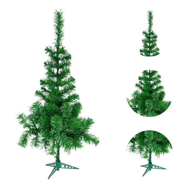 Arbol De Navidad Pino Arbolito Aleman 1,20 Mts Con Base Plastica Decorativo Verde