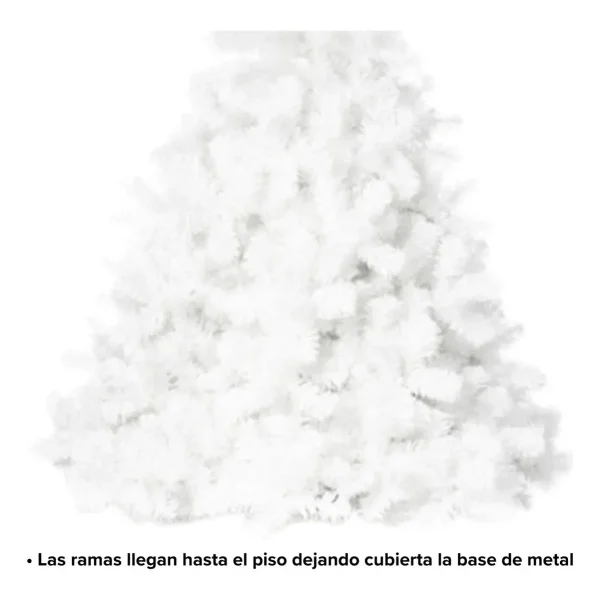 Arbol De Navidad Extra Lujo Patagonia Blanco 1,30 Mts Con Base Metalica