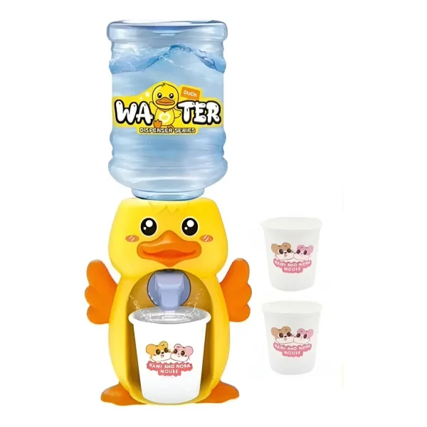 Juguete Mini Dispenser Bidon De Agua Bebedero Con Vaso Amarillo