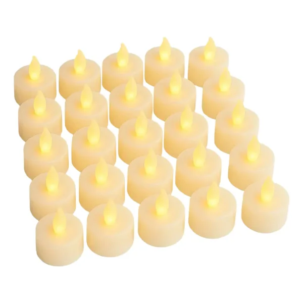 Velas Pack X48 Velita Luz Led Calida Vela Pilas Incluidas Blanco Tealight