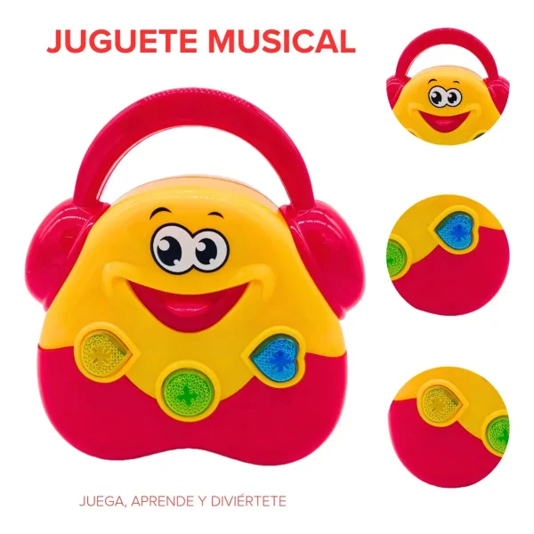 Juguete Educativo Musical Para Bebes Radio Emoji Con Luces