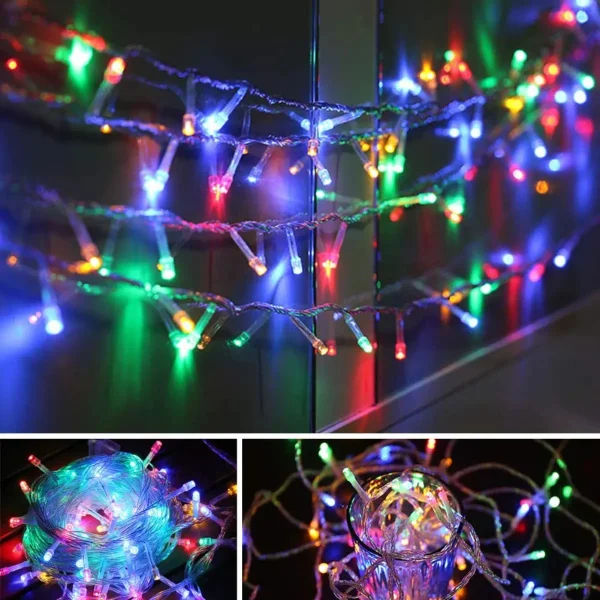 Guirnalda Led Multicolor 4 Metros Expreso Polar 100 Luces Transparente