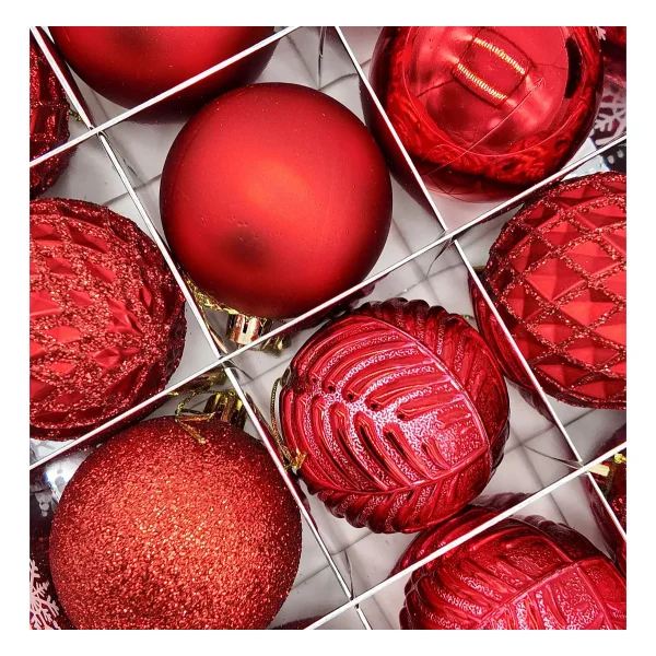 Navidad Adornos Bolas Navideñas Decoradas 6cm X24 Piezas