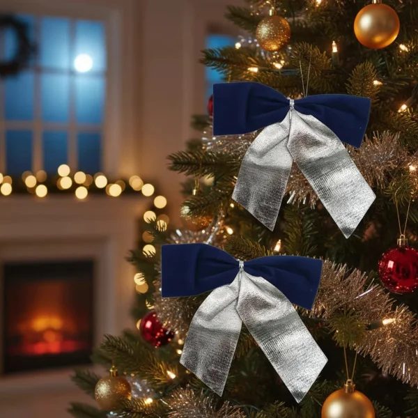 Adorno Colgante Navidad Moño Para Decoración Navideño X2u