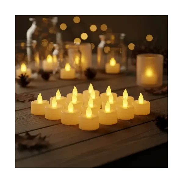 Velas Pack X24 Velita Luz Led Vela Calida Pilas Incluidas Calida Tealight