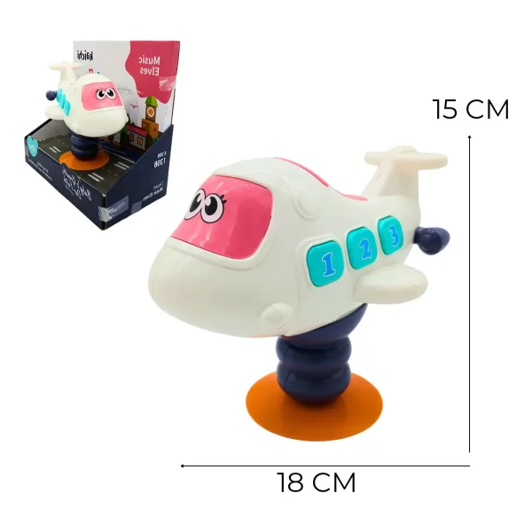 Sonajero Bebe Sopapa Para Mesa Con Luz Y Sonido Blanco