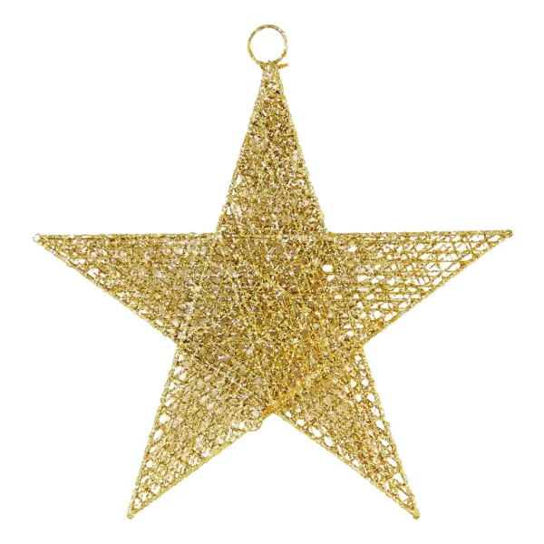 Estrella Adorno Colgante Decoración Navideño Navidad 40cm Dorado