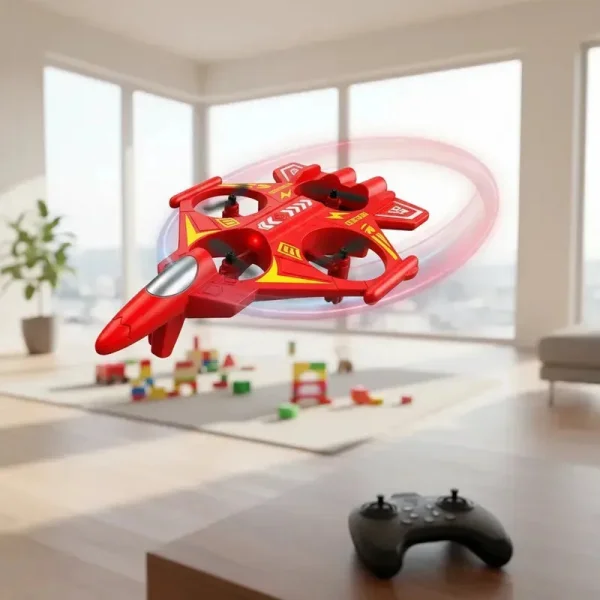 Drone Avión Rc Giro 360° Control Remoto Juguete Niños Rojo