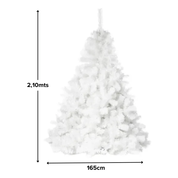 Arbol de Navidad Extra Lujo Patagonia Blanco 2,10mts