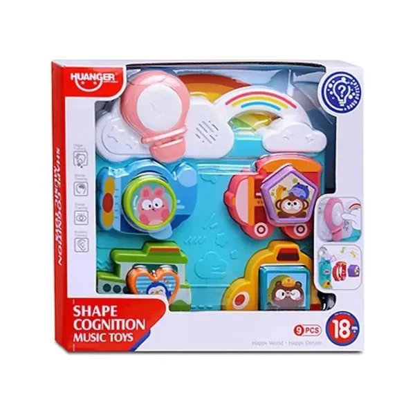 Tablero Interactivo Encastre Bebé Montessori Luz Sonido Rosa
