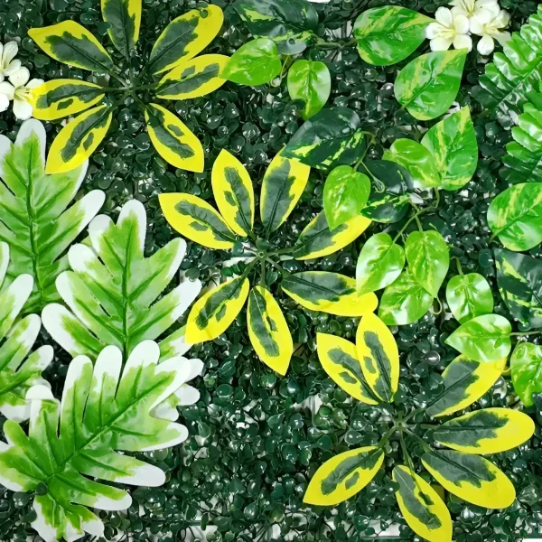 Jardín Vertical X5 Artificial Flores Decoración Verde 40x60 Verde