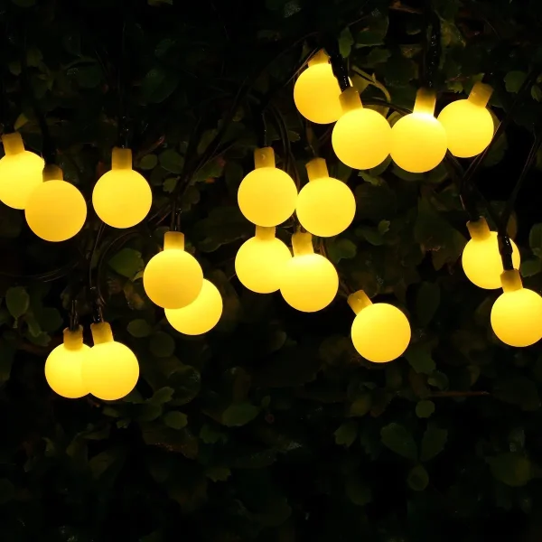 Luces De Navidad X20 Bolitas A Pilas Guirnalda Led 3mts Luces Calidas
