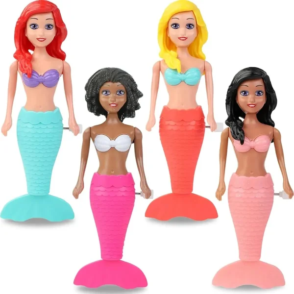 Juguete Para Bañera Muñeca Sirena A Cuerda Pileta Tina Mermaid Turquesa