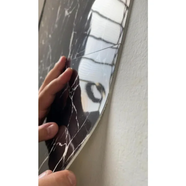 Revestimiento Pared Simil Mármol Pe Autoadhesivo Pack X20 Blanco Veteado
