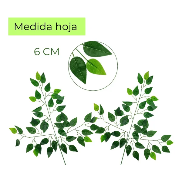 Ramo Artificial Planta Decorativa Pack X12u