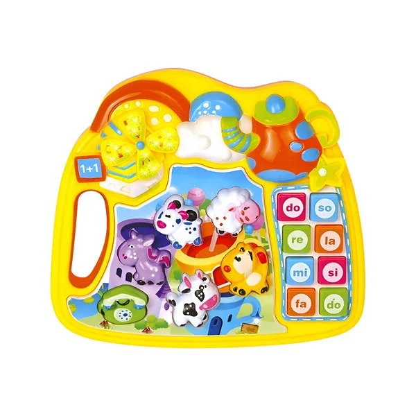 Piano Teclado Musical Animales Juguete Con Luz Y Sonido Color Multicolor