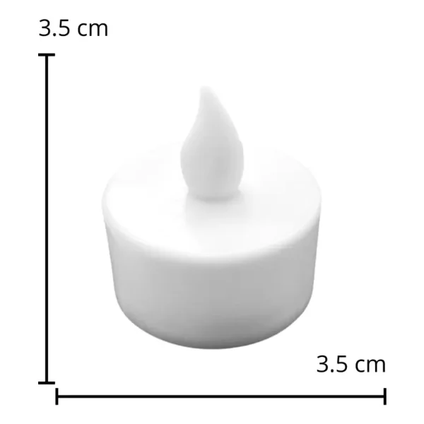 Velas Pack X48 Velita Luz Led Calida Vela Pilas Incluidas Blanco Tealight